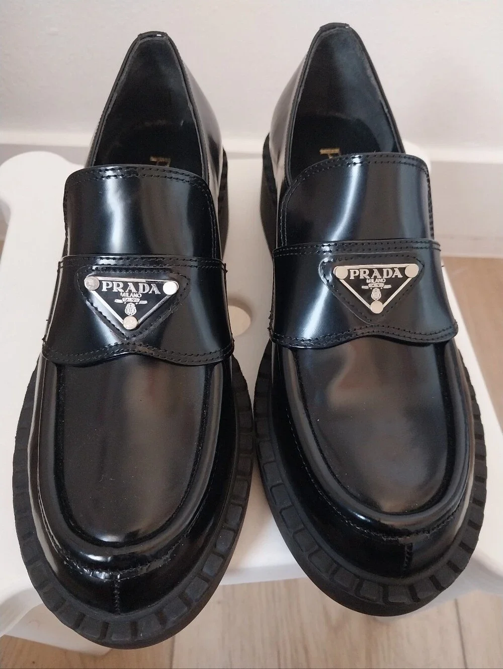 Prada Mens Black Loafers